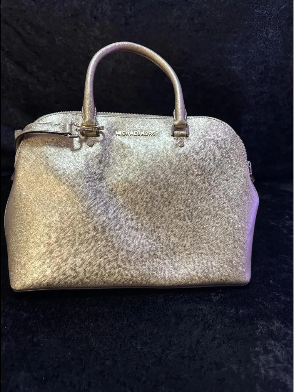 Michael Kors Gold Leather Handbag